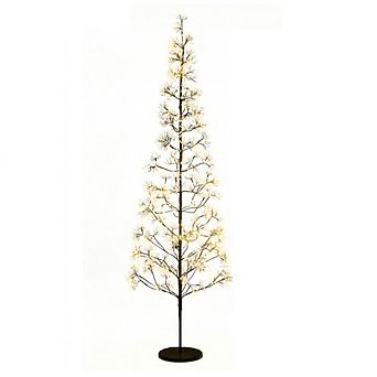 Gymax 7 FT Lighted Alpine Tree w/ 2100 White Light LED LightsWeighted Base for Party