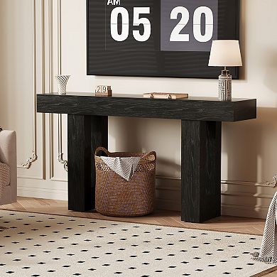 ANIXOL 63 Inch Console Table with Power Outlet，with Charging Station