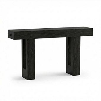 ANIXOL 63 Inch Console Table with Power Outlet，with Charging Station