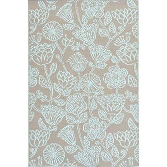 Line Flower Outdoor Rug