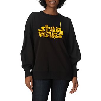 Women's Star Wars Logo Rebels Oversized Fleece Crew Sweatshirt