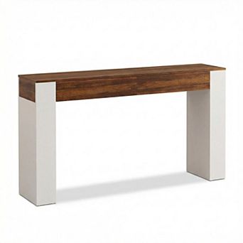 ANIXOL Rustic Slim Console Table，With Storage and Drawers