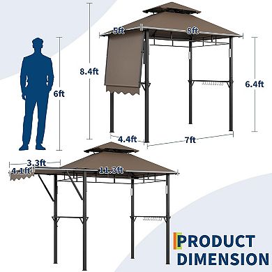 ANIXOL Durable Waterproof Outdoor Shelter with Stable Metal Frame