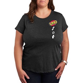 Plus Size UNO Card Icons Graphic Tee