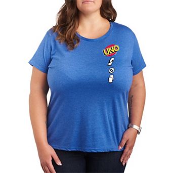 Plus Size UNO Card Icons Graphic Tee