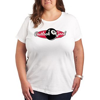 Plus Size Magic 8 Ball Outlook Good Graphic Tee