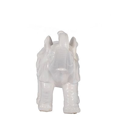 9.1x4.2x7.5" Elephant Statuette, Modern Animal Statue Decor with Copper Finish, for Home Office