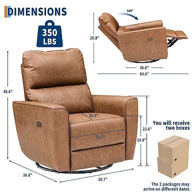 ANIXOL Power Swivel Glider Recliner Chair