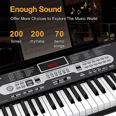 ANIXOL 61 Key Beginner Portable Keyboard Piano