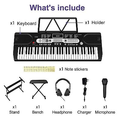 ANIXOL 61 Key Beginner Portable Keyboard Piano