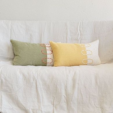 Landscapes Block Throw Pillow