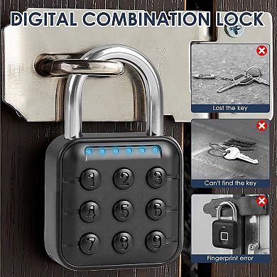 Smart Combination Lock for Locker 6 Digit Password Digital Padlock with Tuya APP Contrl
