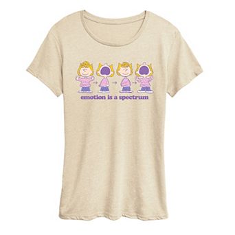 Women's Peanuts Emotion Is A Spectrum Graphic Tee