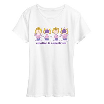 Women's Peanuts Emotion Is A Spectrum Graphic Tee