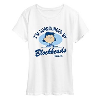 Women's Peanuts Lucy I'm Surrounded By Blockheads Graphic Tee