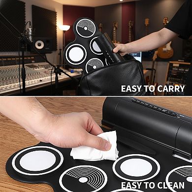 ANIXOL Portable Roll Up Electronic Drum Set