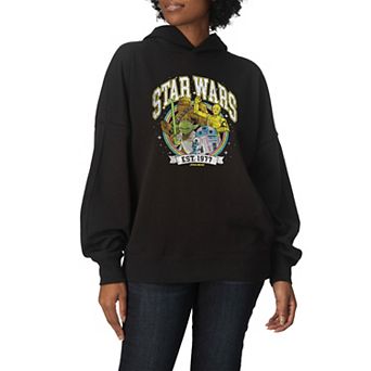Women's Star Wars Retro Oversized Fleece Hoodie Sweatshirt