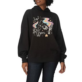 Women's Star Wars Celestial Ships Oversized Fleece Hoodie Sweatshirt