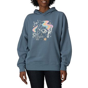 Women's Star Wars Celestial Ships Oversized Fleece Hoodie Sweatshirt