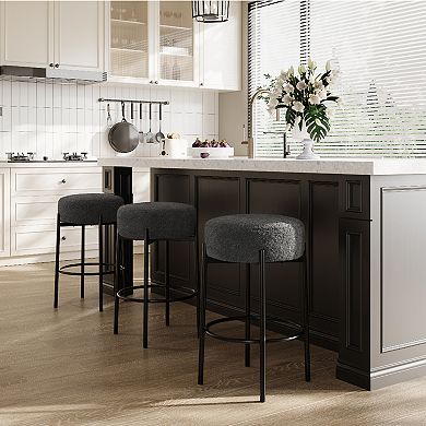 ANIXOL Sherpa Counter Height Bar Stools Set of 2