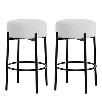 ANIXOL Sherpa Counter Height Bar Stools Set of 2