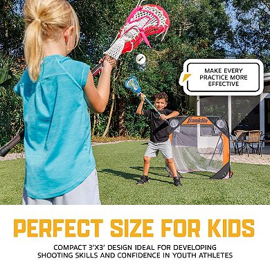 Franklin Sports Pop-Up Lacrosse Goal with Carrying Case & Ground Stakes