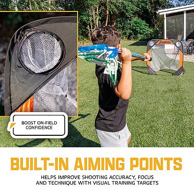 Franklin Sports Pop-Up Lacrosse Goal with Carrying Case & Ground Stakes
