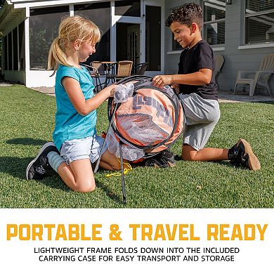 Franklin Sports Pop-Up Lacrosse Goal with Carrying Case & Ground Stakes