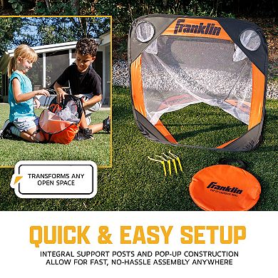 Franklin Sports Pop-Up Lacrosse Goal with Carrying Case & Ground Stakes