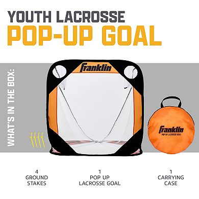 Franklin Sports Pop-Up Lacrosse Goal with Carrying Case & Ground Stakes