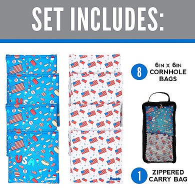 Franklin Sports 8-Piece American Themed Cornhole Bean Bags Set