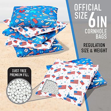 Franklin Sports 8-Piece American Themed Cornhole Bean Bags Set