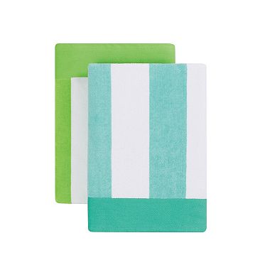 Oceanfront Resort Cabana Stripe 2-Piece Towel Set