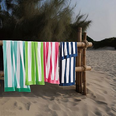 Oceanfront Resort Cabana Stripe 2-Piece Towel Set