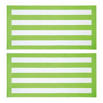 Oceanfront Resort Cabana Stripe 2 pc Towel Set