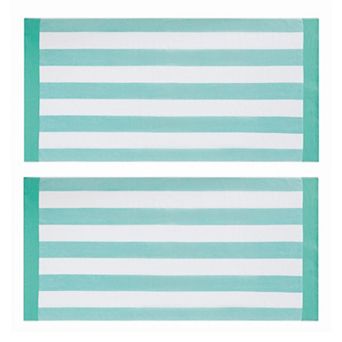 Oceanfront Resort Cabana Stripe 2 pc Towel Set