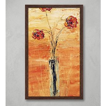 Rustic Walnut 12x24 Solid Wood Poster Frame for Artwork & Photos