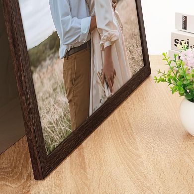 Rustic Walnut 12x24 Solid Wood Poster Frame for Artwork & Photos