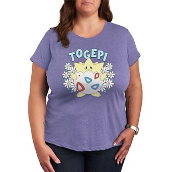 Plus Size Pokémon Togepi Floral Graphic Tee