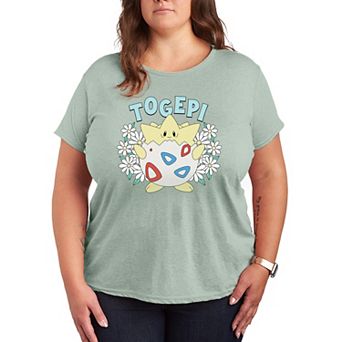 Plus Size Pokémon Togepi Floral Graphic Tee