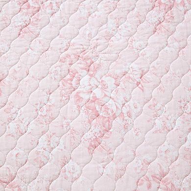 Laura Ashley Toile Delightful Quilt Set