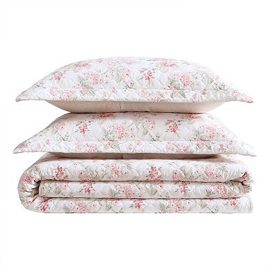 Laura Ashley Rosemoore Floral Quilt Set