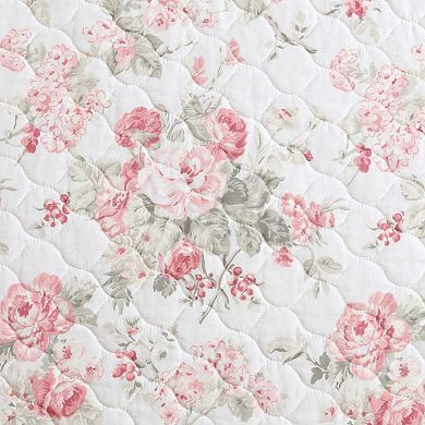 Laura Ashley Rosemoore Floral Quilt Set