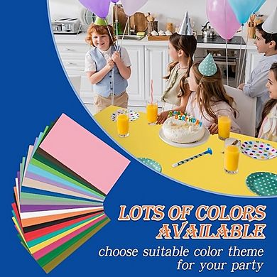 4-Pack Disposable Plastic Tablecloths, Rectangle, Waterproof, Durable
