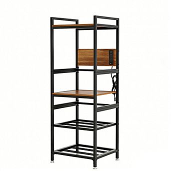 3D Printer Stand with Filament Storage, Heavy-Duty Metal Frame T-Type Holder for Home Office