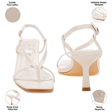 London Rag Yarsa Women's Slingback Heeled Sandals