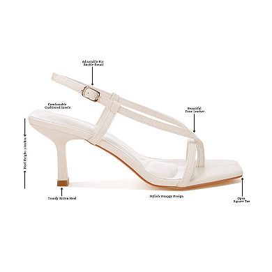 London Rag Yarsa Women's Slingback Heeled Sandals
