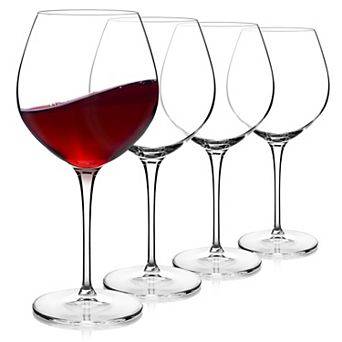Luigi Bormioli Crescendo 22.25 Ounce, Bourgogne Wine Glasses, Set Of 4, Crystal SON-hyx Glass