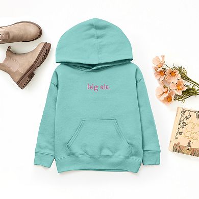 Embroidered Big Sis Typewriter - Youth Graphic Hoodie
