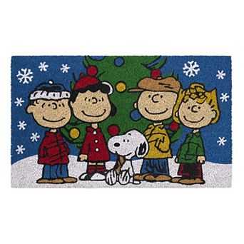 Peanuts Charlie Brown Christmas Carol 18" x 30" Coir Door Mat